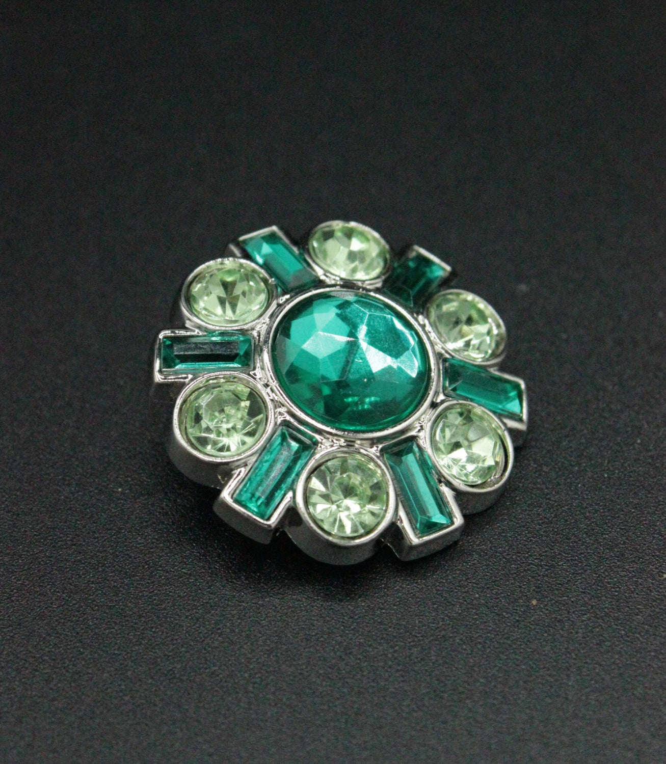 Nasturi De Plastic Cu Pietre, 30mm, Verde