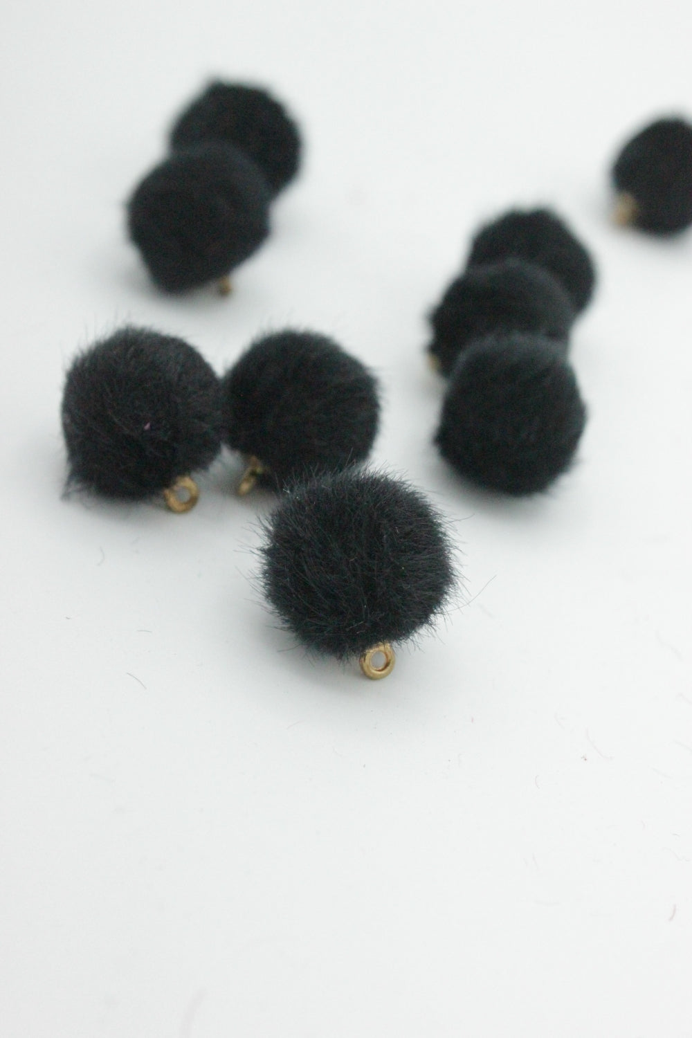 Nasturi Din Blana,15mm, Negru