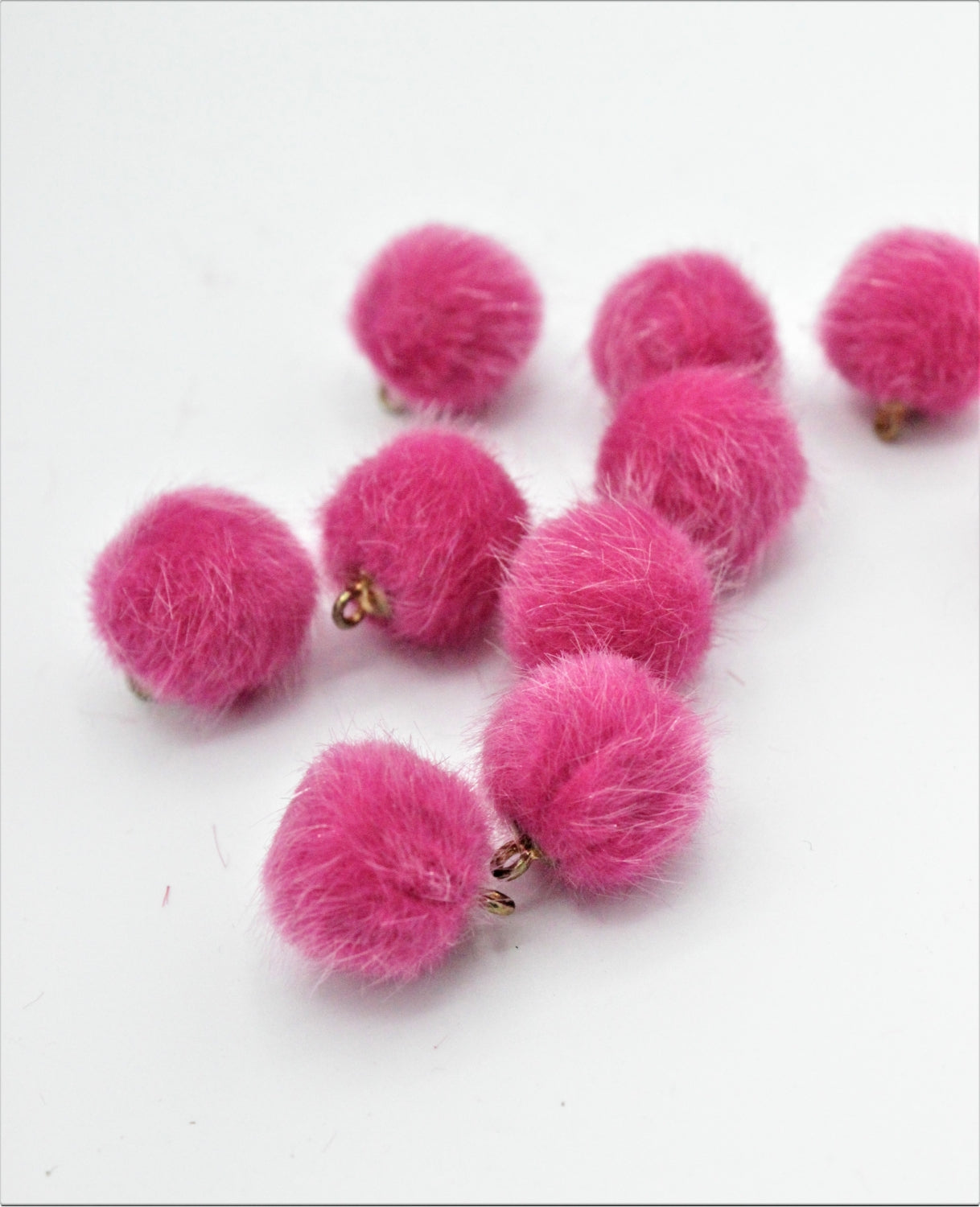 Nasturi Din Blana,15mm, Roz