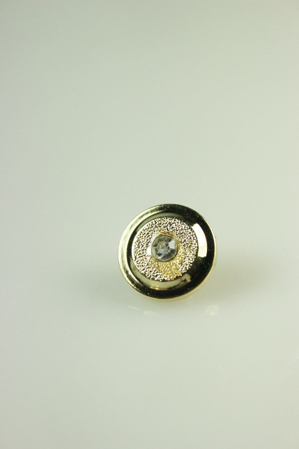 Nasturi Din Plastic Cu Piatra, 15mm, Aurii