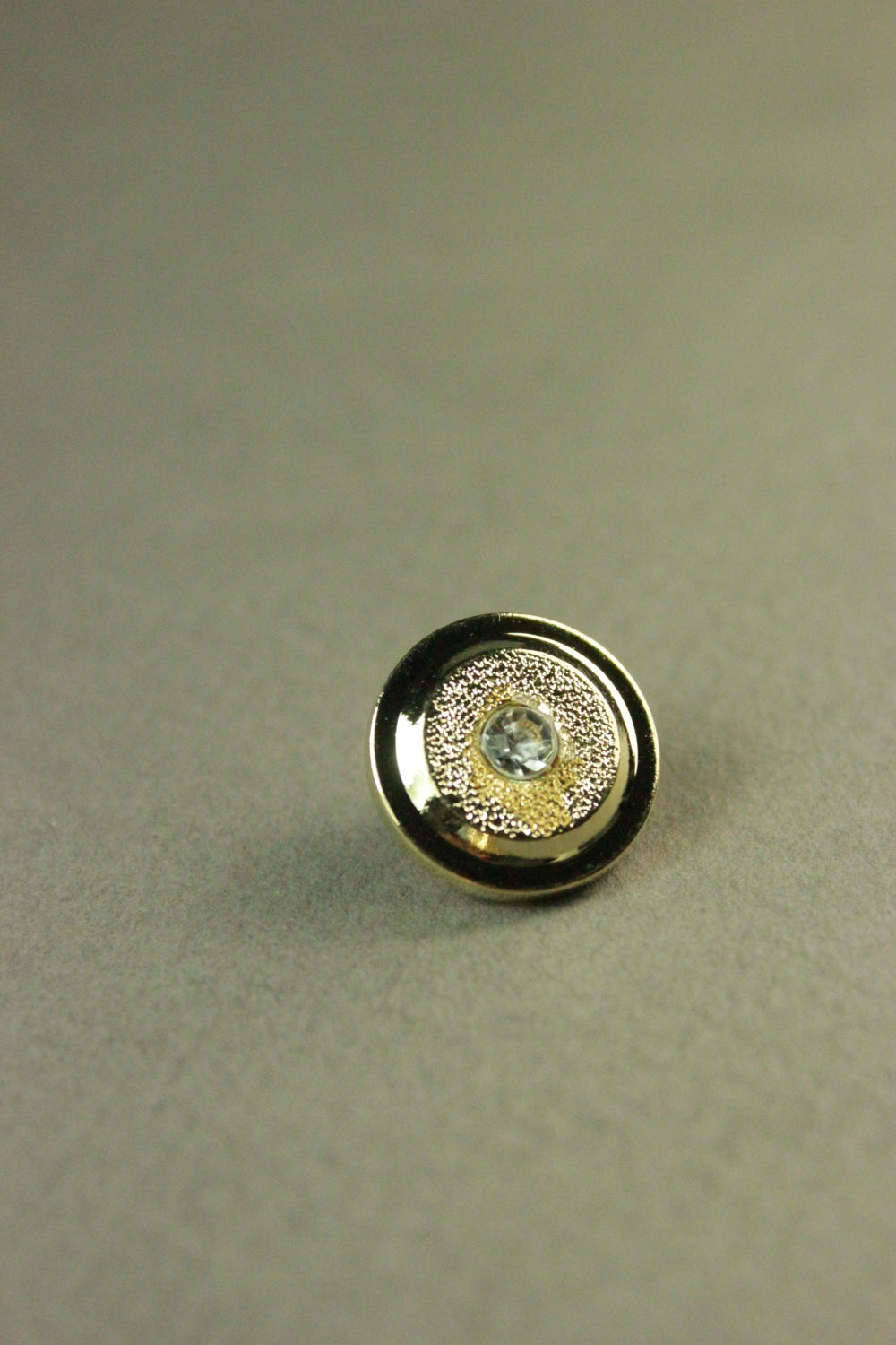 Nasturi Din Plastic Cu Piatra, 15mm, Aurii