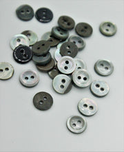 Nasturi Din Sidef, 11mm, Gri