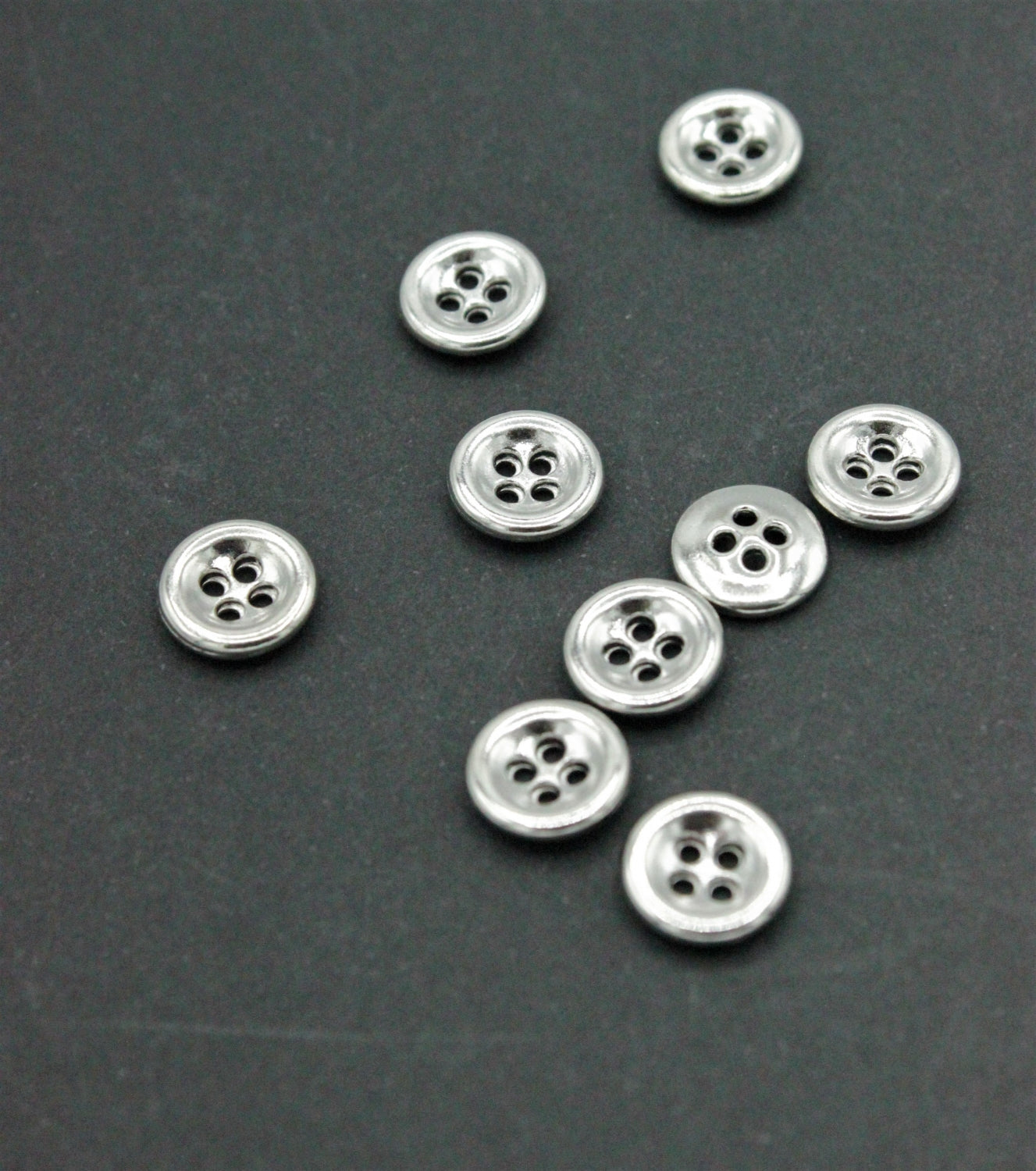 Nasturi Metalici, 10mm, Argintii