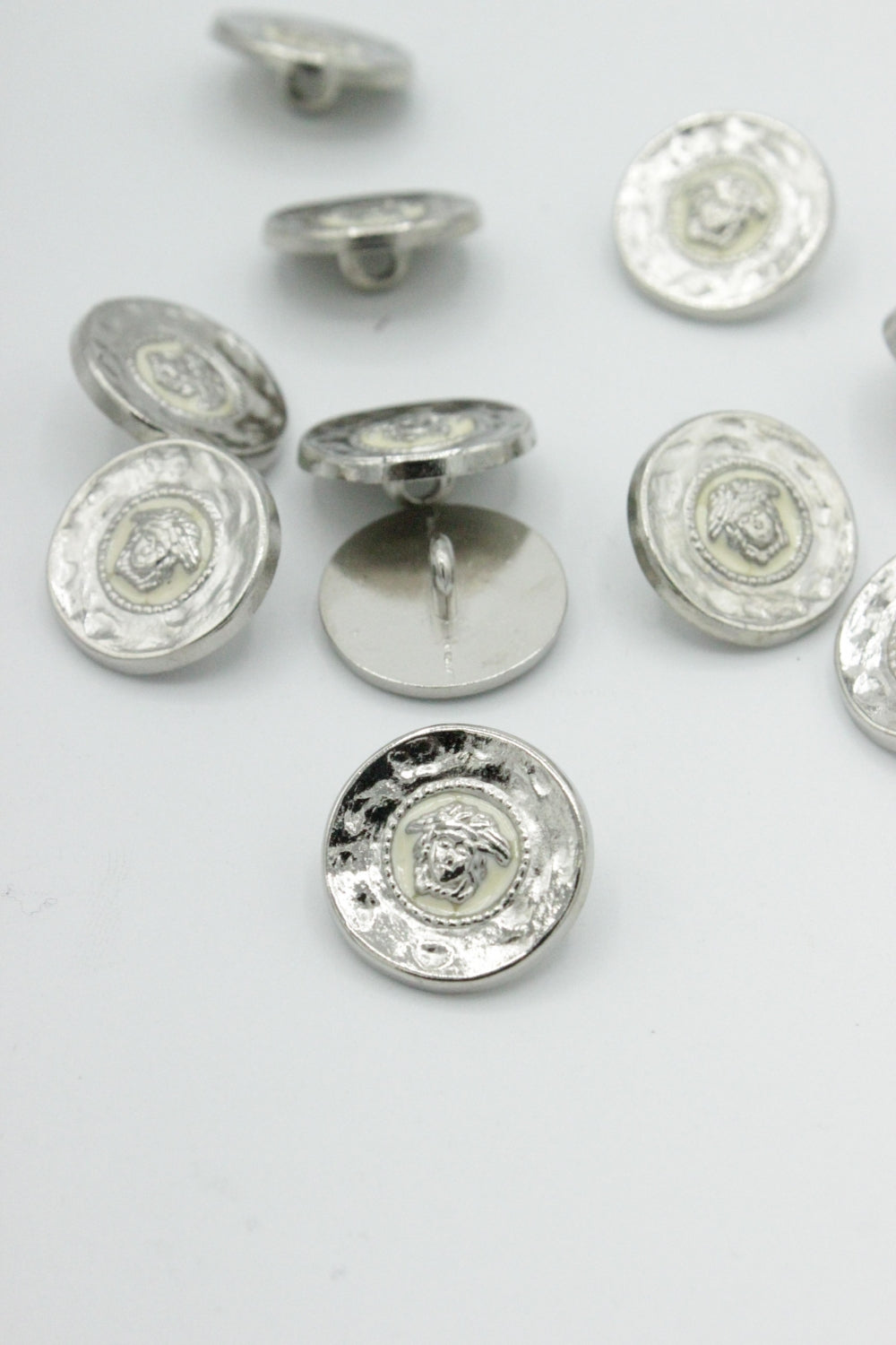 Nasturi Metalici, 17mm, Argintii