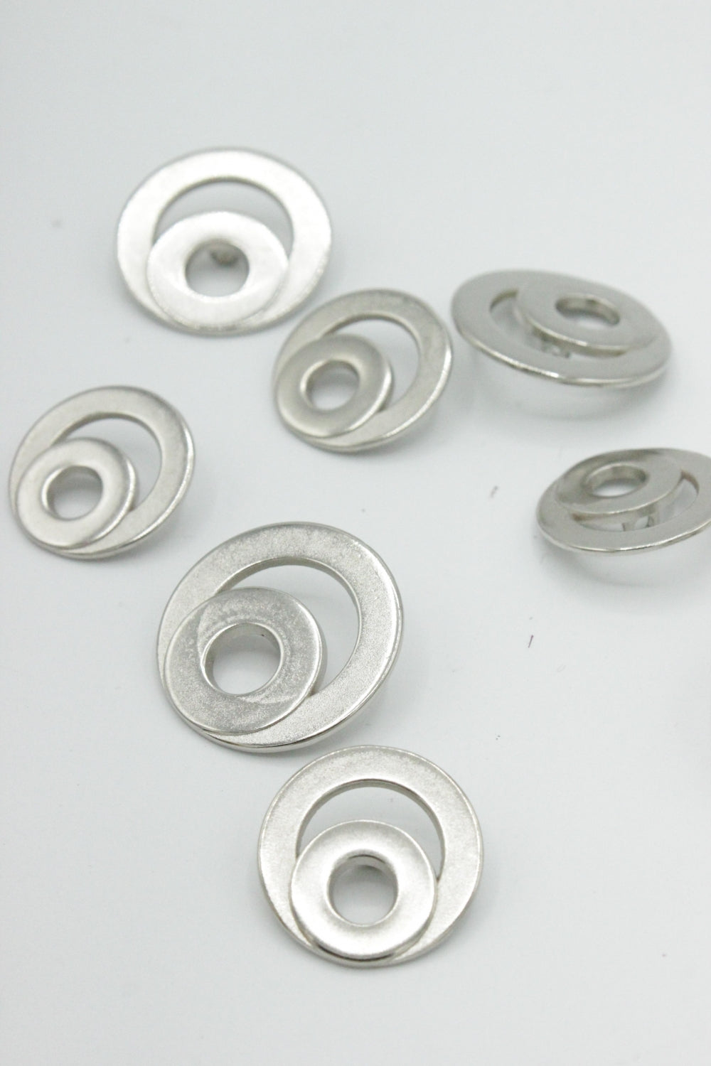 Nasturi Metalici, 27mm, Argintii