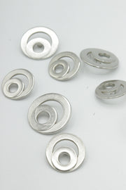 Nasturi Metalici, 27mm, Argintii