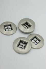 Nasturi Metalici, 27mm, Argintii