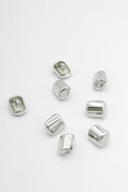 Nasturi Metalici, 7x9mm, Argintiu Inchis