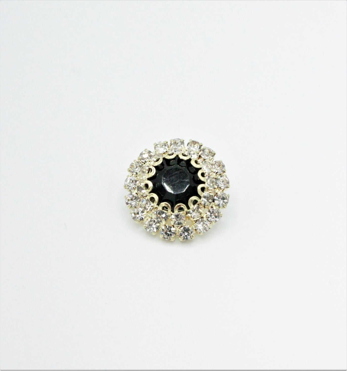 Nasturi Metalici Cu Pietre, 14mm, Negru