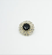 Nasturi Metalici Cu Pietre, 14mm, Negru