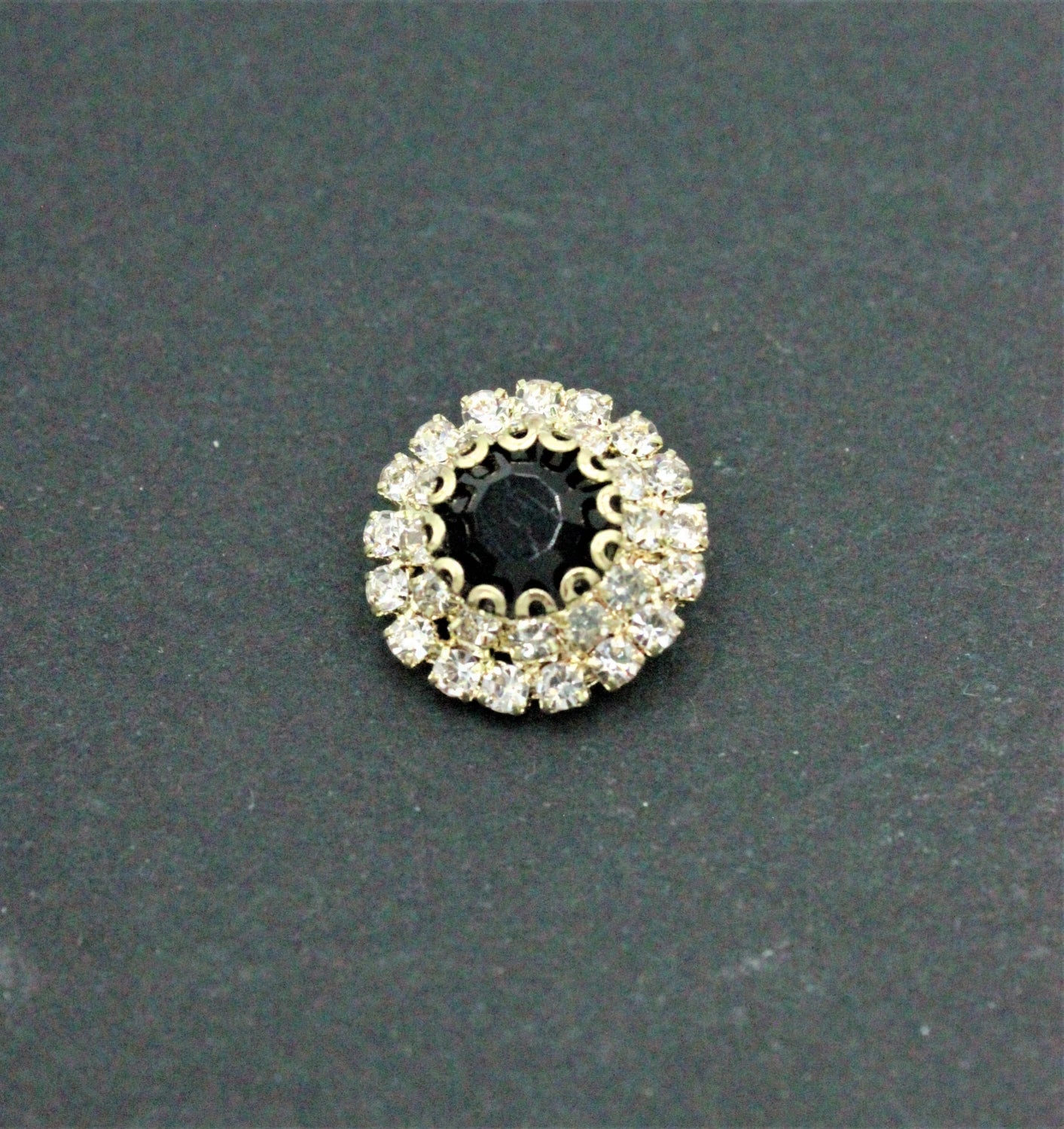 Nasturi Metalici Cu Pietre, 14mm, Negru