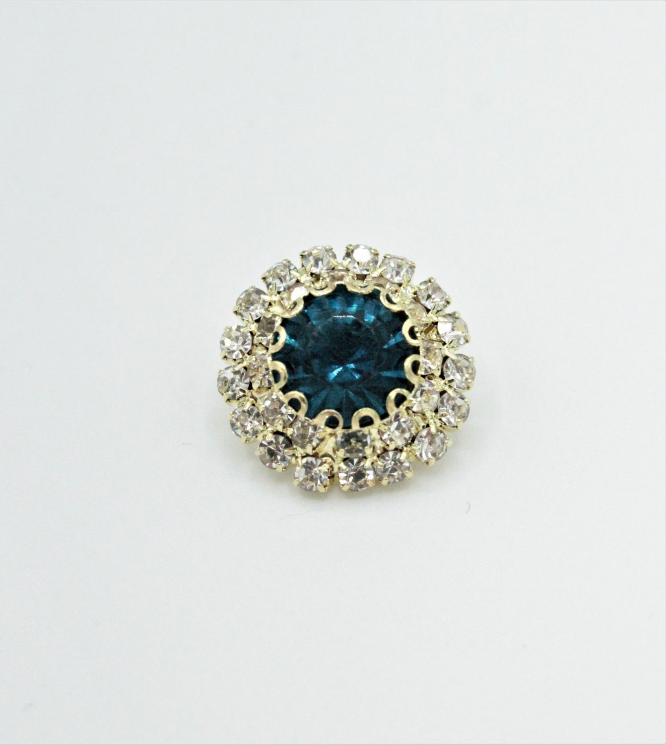 Nasturi Metalici Cu Pietre, 14mm, Turcoaz
