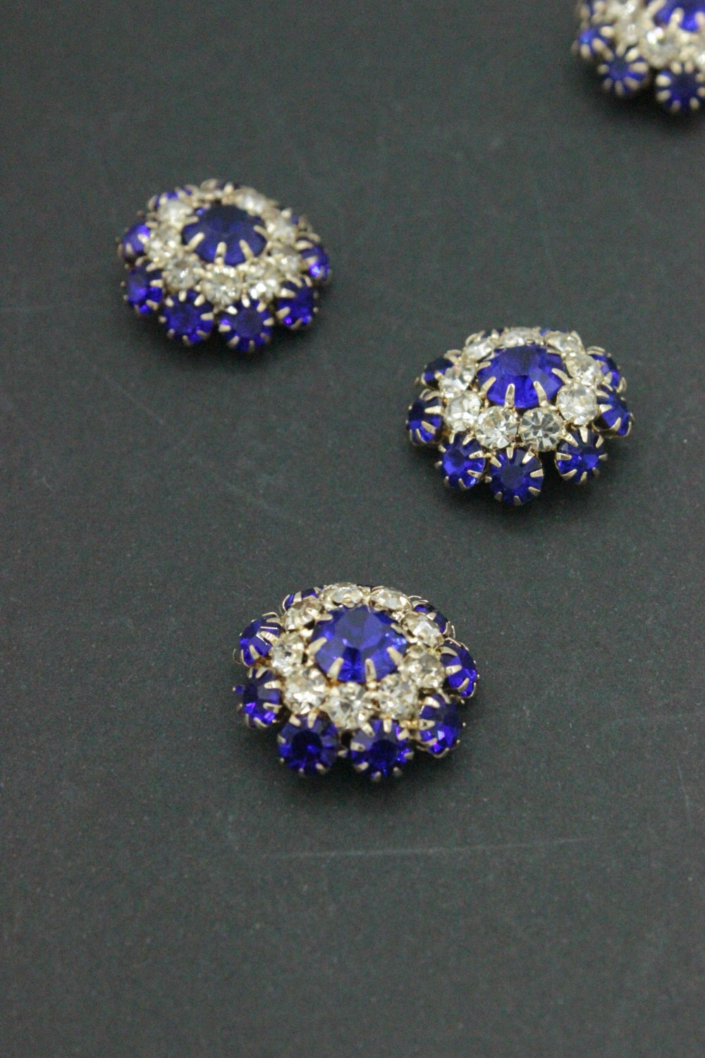 Nasturi Metalici Cu Pietre, 21mm, Albastru