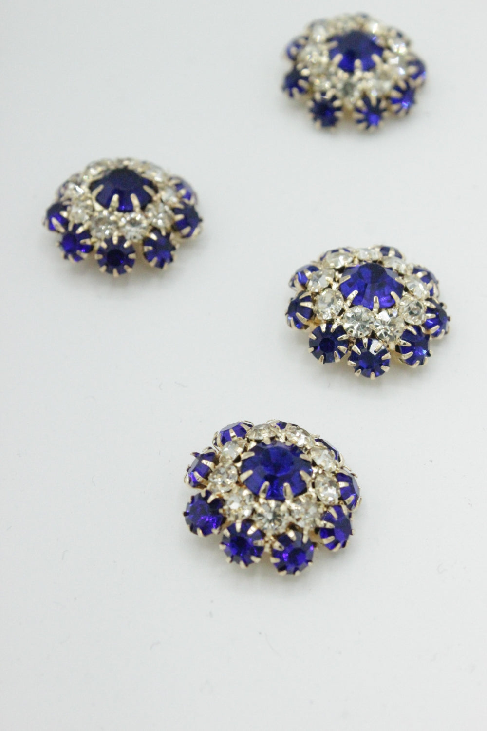 Nasturi Metalici Cu Pietre, 21mm, Albastru