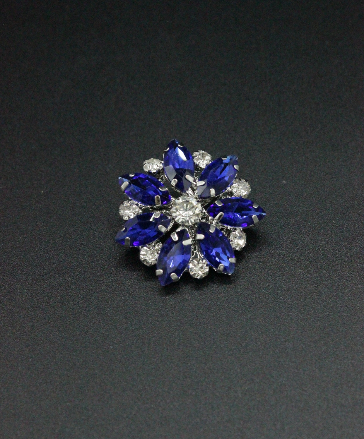 Nasturi Metalici Cu Pietre, 28mm, Albastru