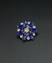Nasturi Metalici Cu Pietre, 28mm, Albastru