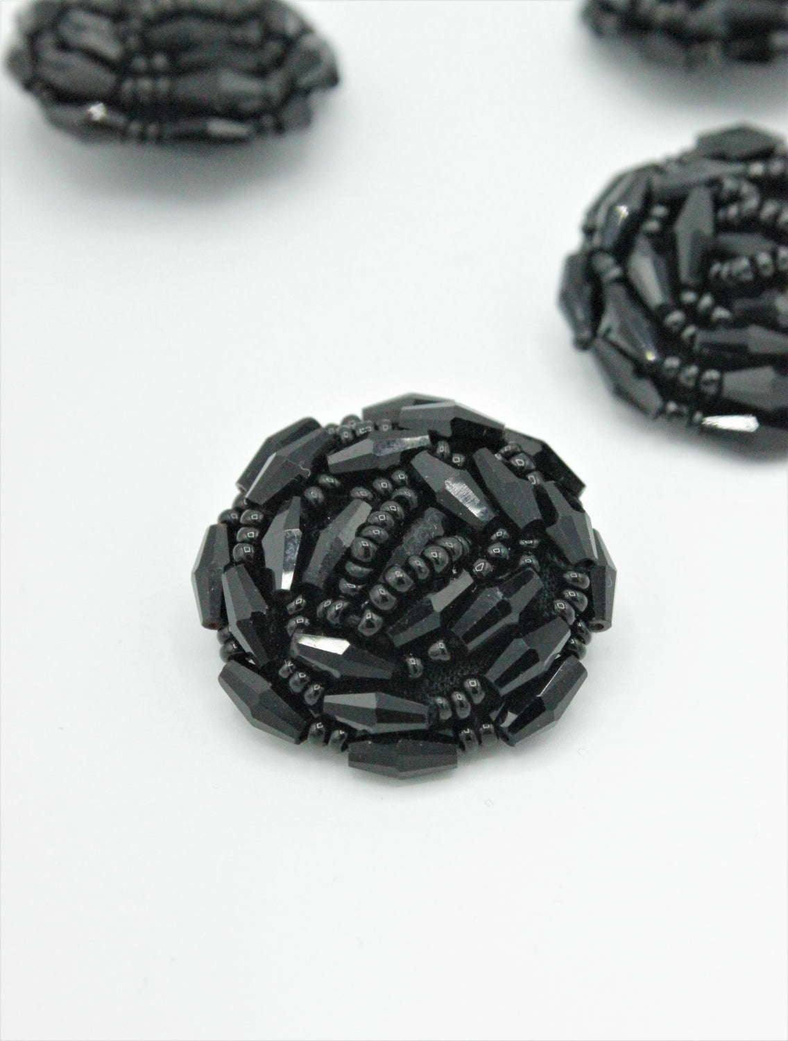 Nasturi Ocazie Cu Margele, 30mm, Negru