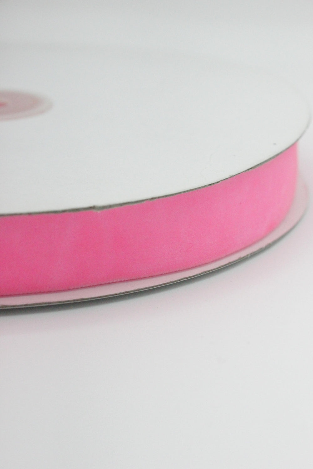 Panglica De Catifea 19mm, Roz Neon
