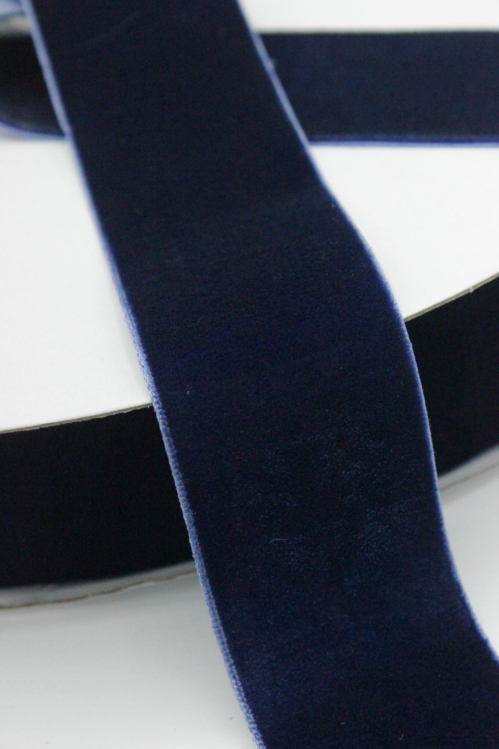 Panglica De Catifea 39mm, Bleumarin