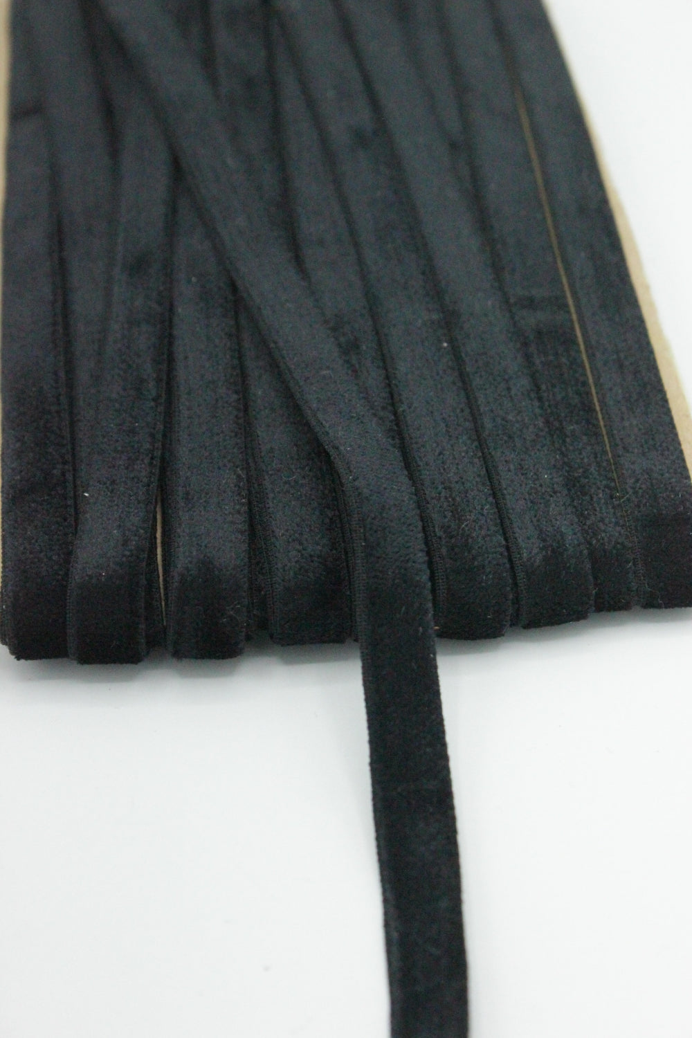 Panglica De Catifea Elastica 10mm, Negru