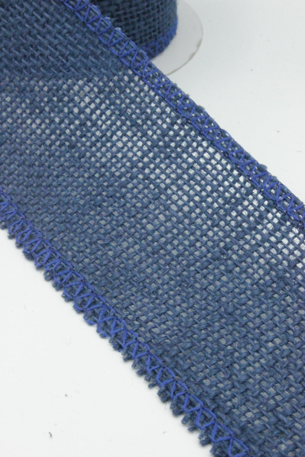 Panglica Decorativa Din Iuta, 60mm, Bleumarin