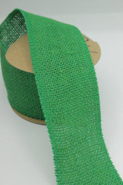 Panglica Decorativa Din Iuta, 60mm, Verde