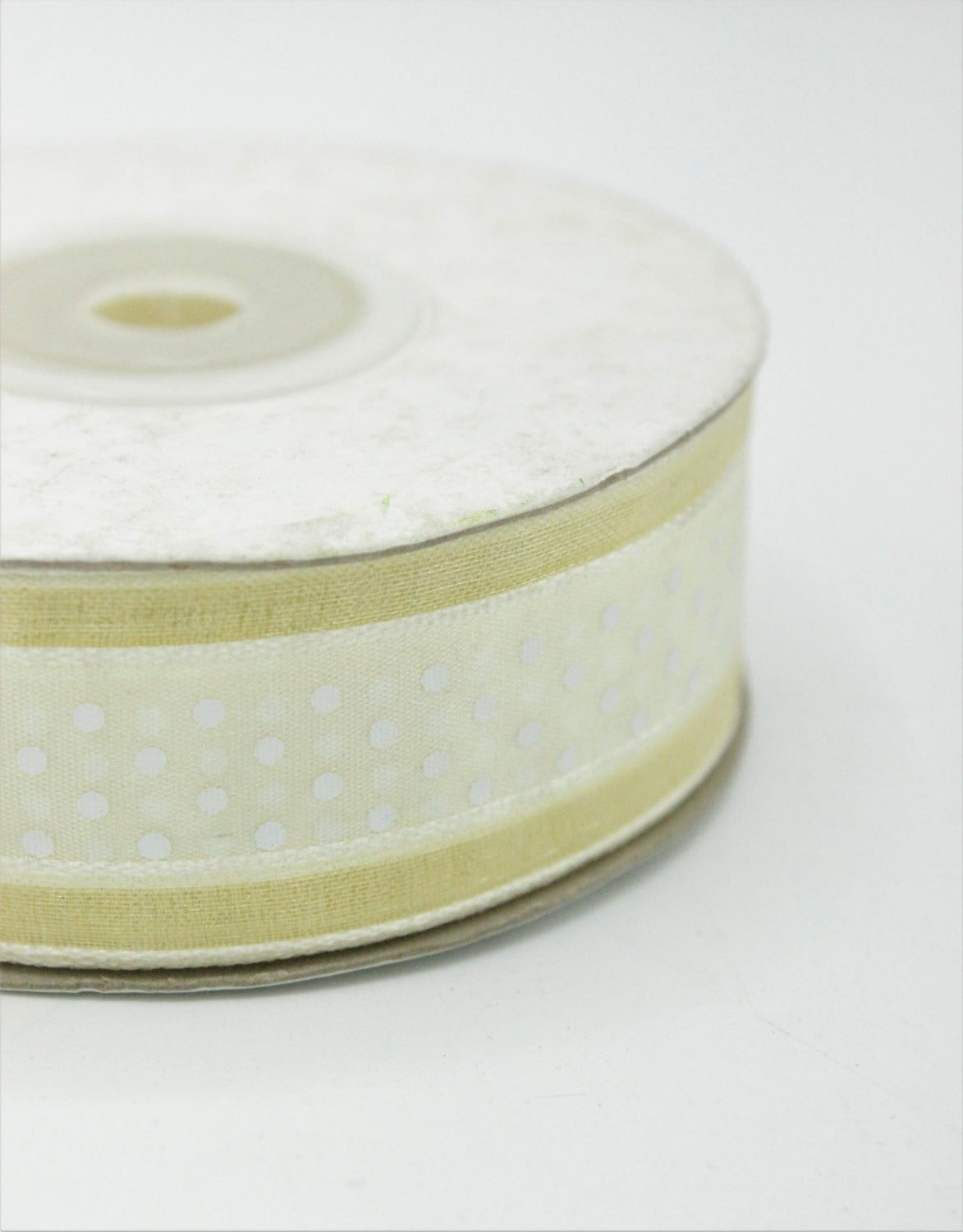 Panglica Decorativa Din Organza, 25mm, Crem