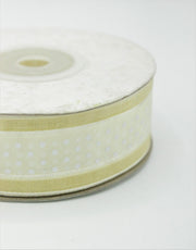 Panglica Decorativa Din Organza, 25mm, Crem