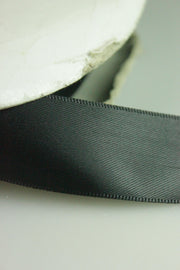 Panglica Dublu Satinata, 25mm, Negru
