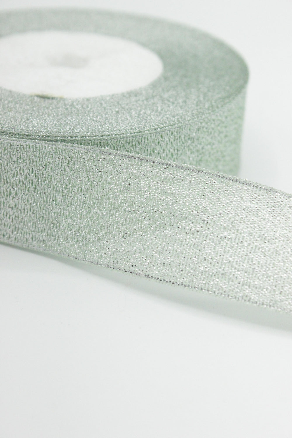 Panglica Lurex, 25mm, Verde Deschis