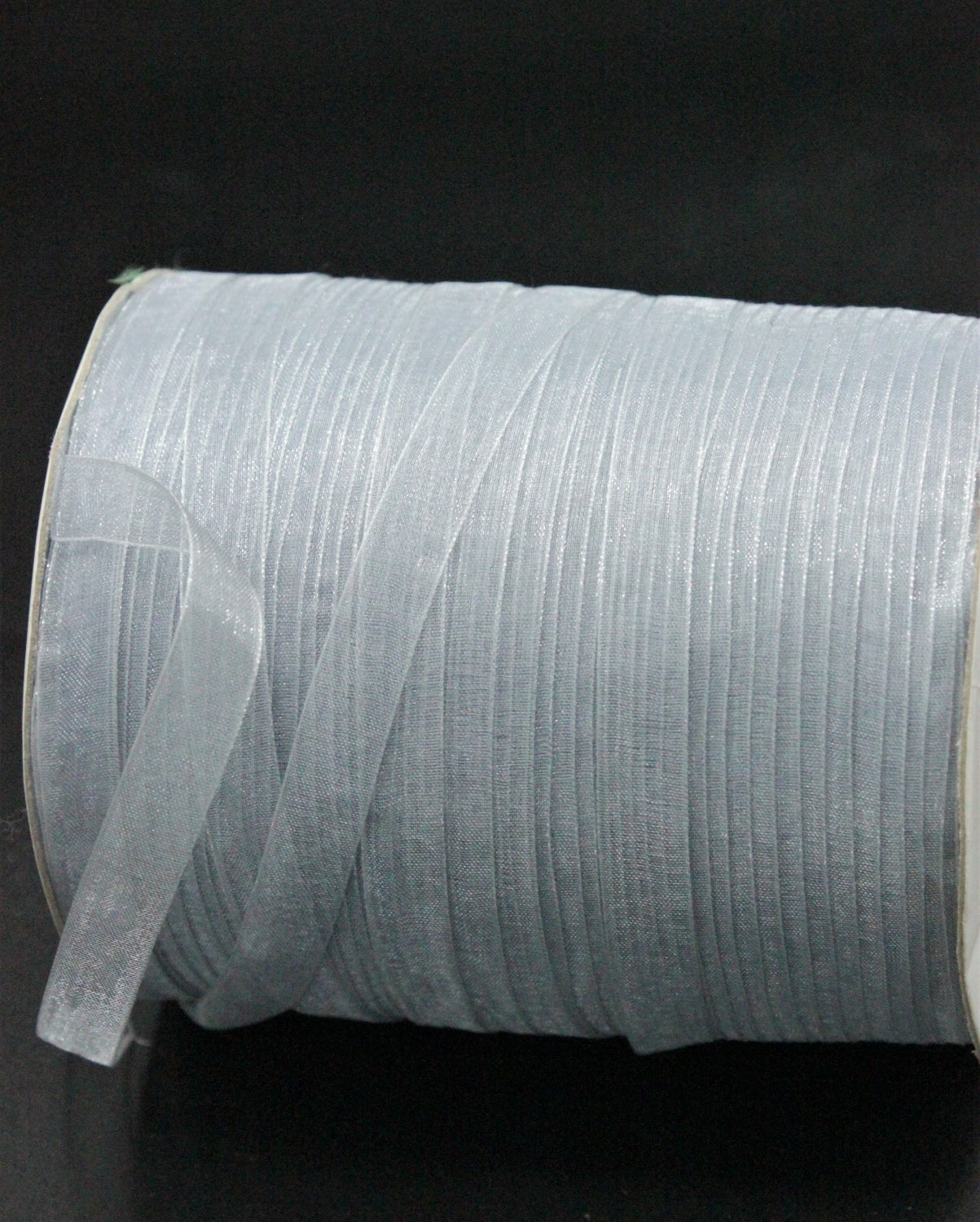 Panglica Organza, 10mm, Gri