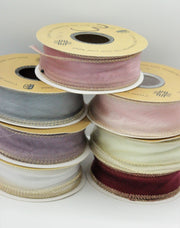 Panglica Organza Cu Intaritura Pe Margine Aurie, 45mm