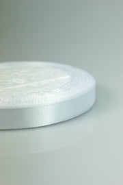 Panglica Saten 10mm, Alb, 22m/Rola