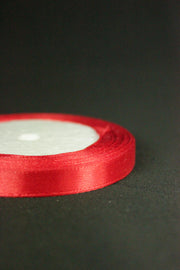 Panglica Saten, 10mm, Rosu, (Rola-23m)