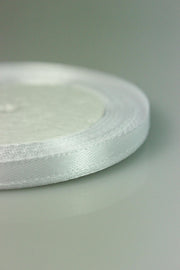 Panglica Saten 7mm, Alb, 22m/Rola