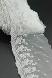 Pasmanterie Brodata, 13cm. Argintiu