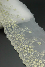 Pasmanterie Brodata Cu Pietre, 14cm. Auriu