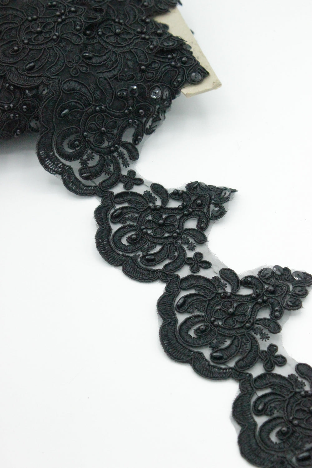 Pasmanterie Cu Margele,  10cm, Negru