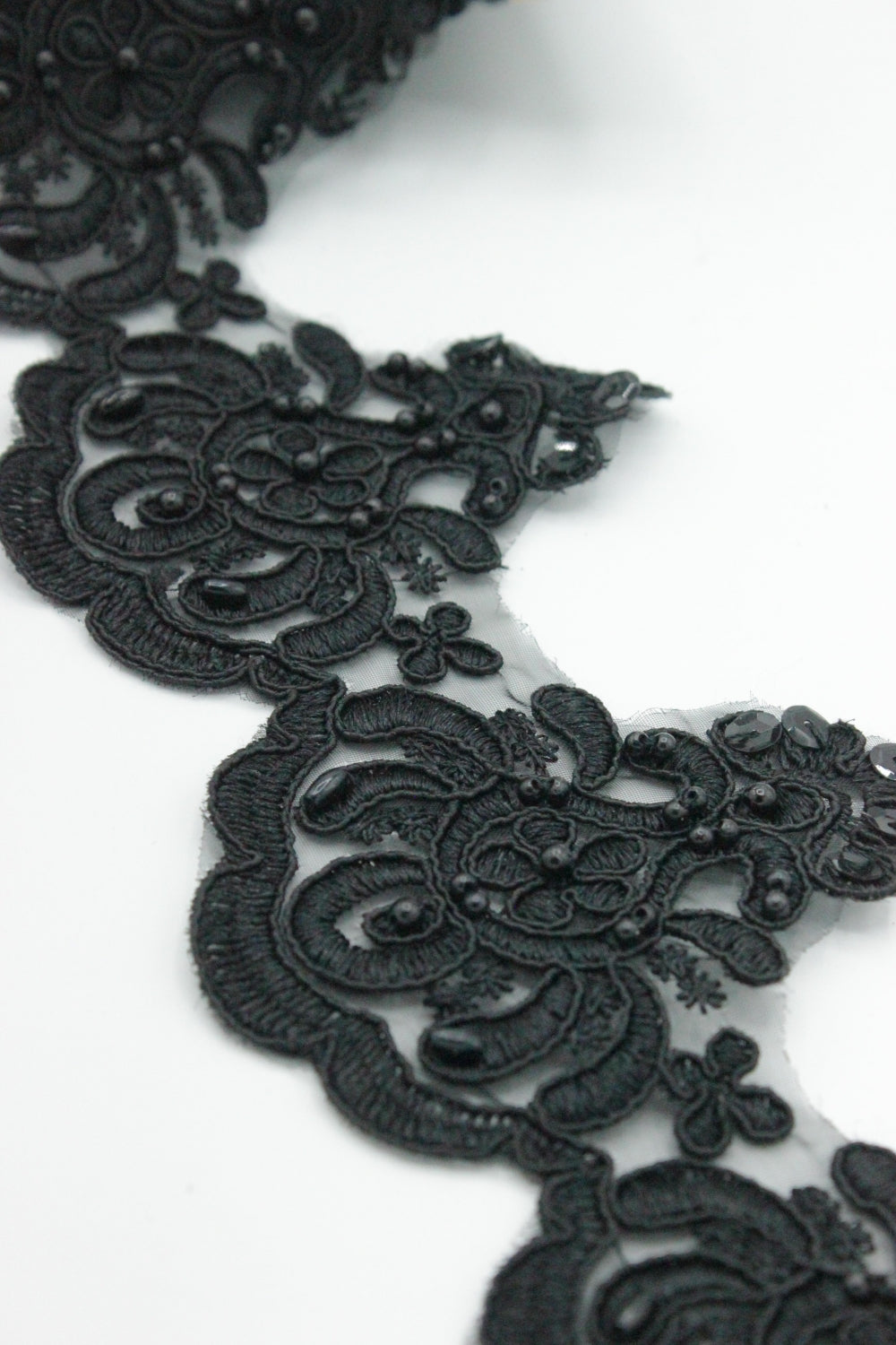 Pasmanterie Cu Margele,  10cm, Negru