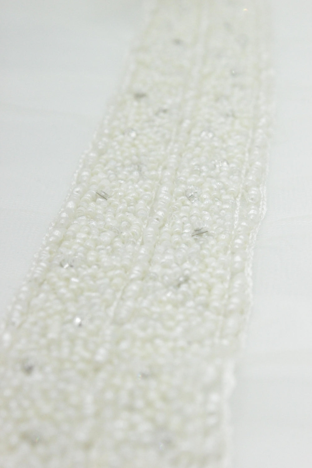 Pasmanterie cu Margele, 120x3cm, Ivoire