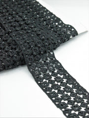 Pasmanterie Cu Margele, 55mm, Negru