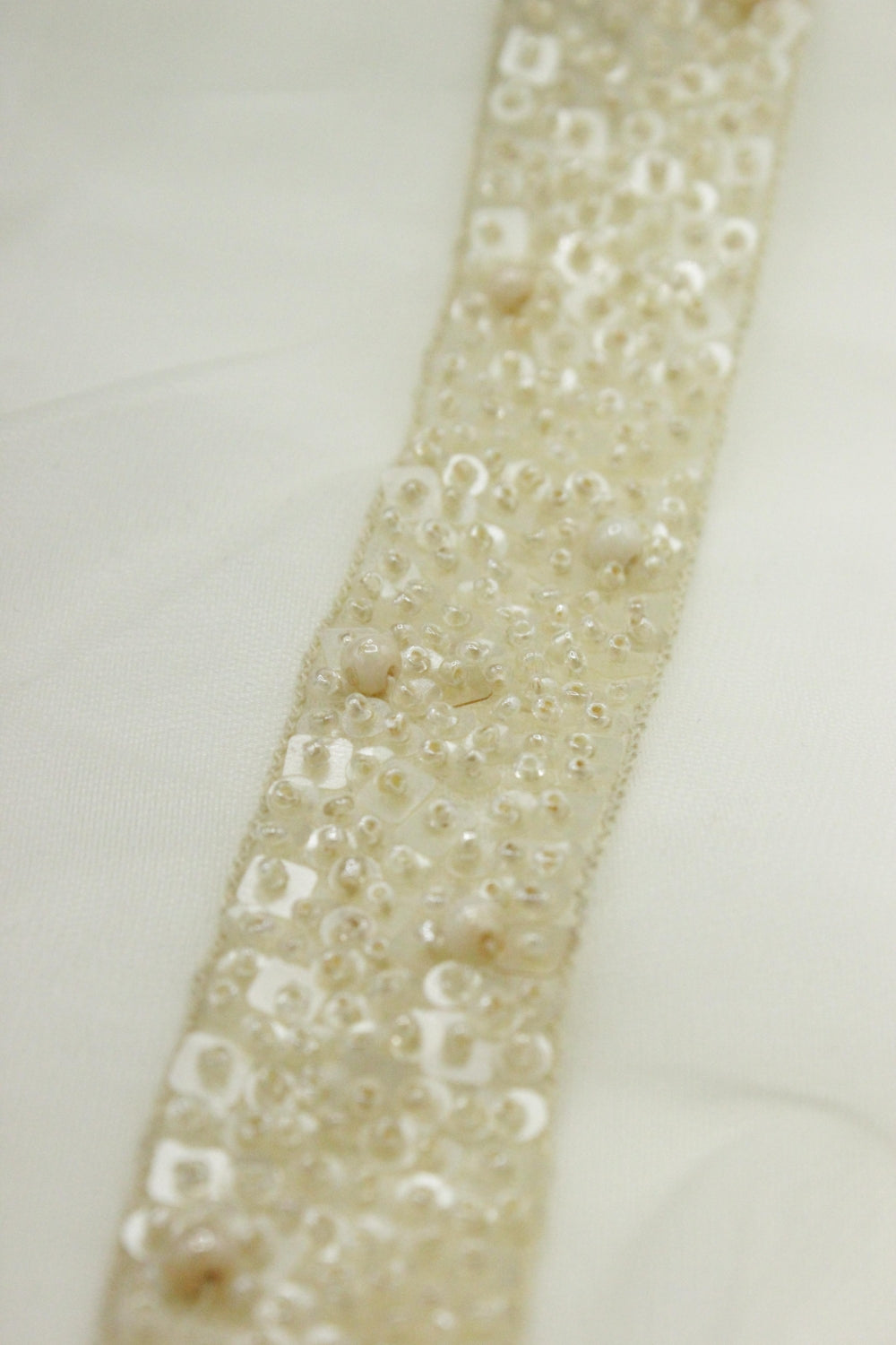 Pasmanterie Cu Margele Pe Tull, 30mm, Crem