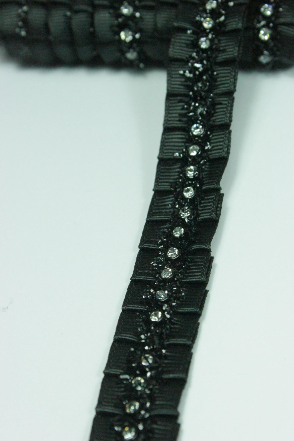 Pasmanterie Cu Strasuri, 19mm, Negru
