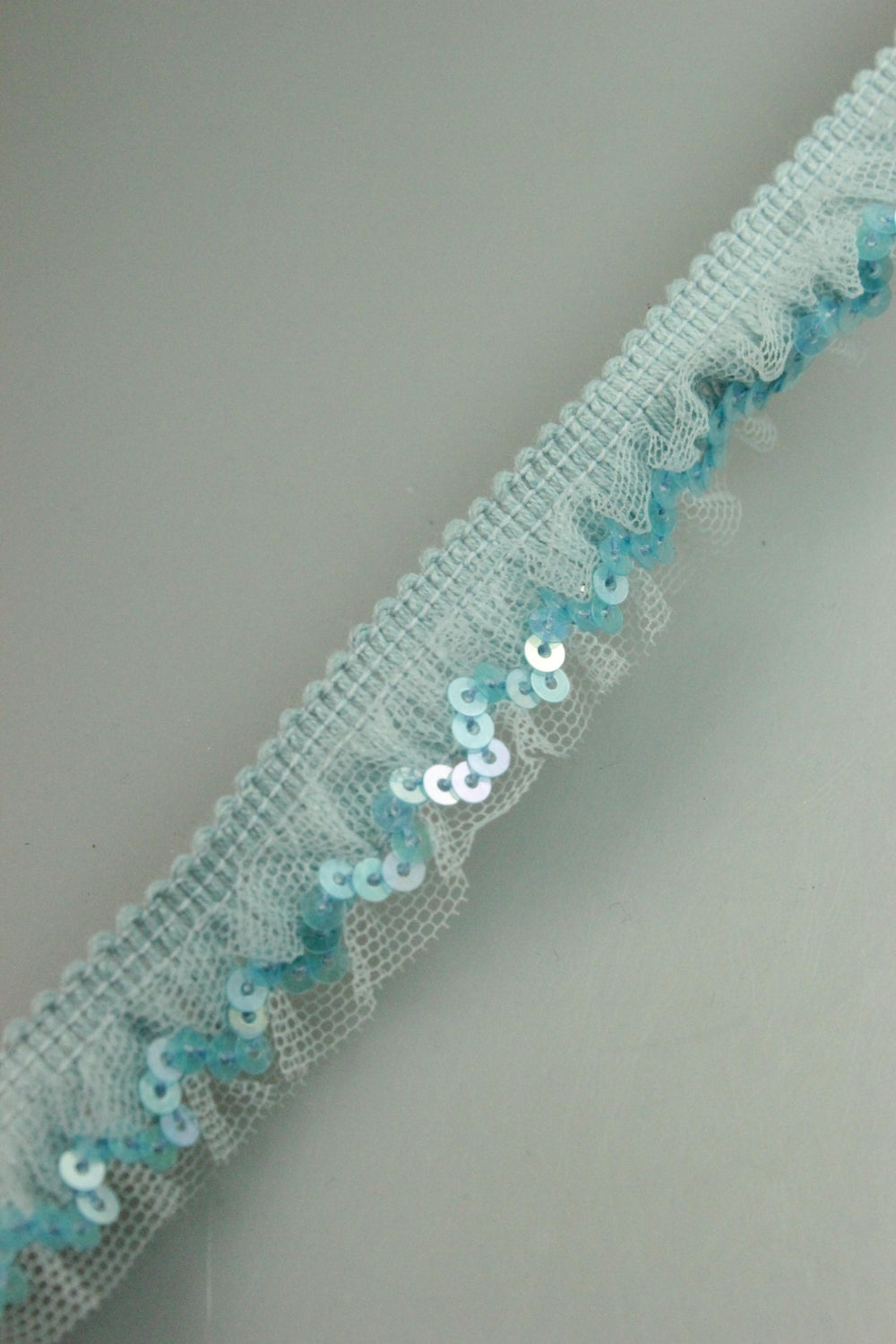 Pasmanterie Elastica Cu Paiete, 17mm, Bleu