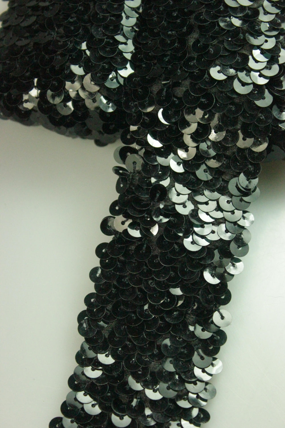 Pasmanterie Elastica Cu Paiete, 45mm, Negru