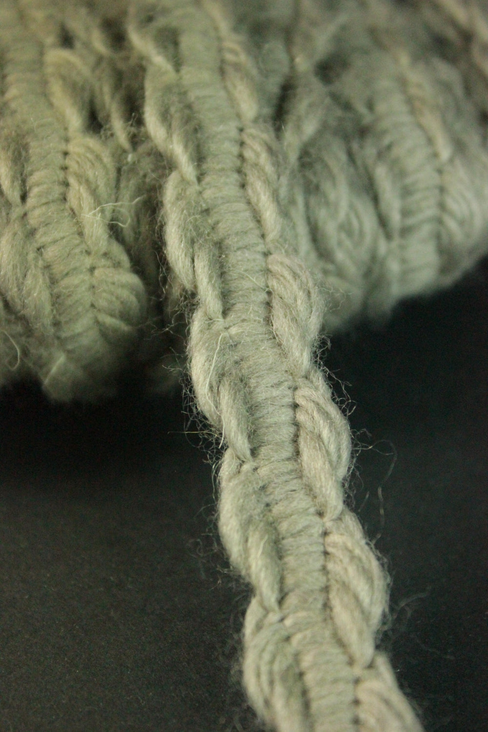 Pasmanterie Tricotata Din Lana, 16mm, Bej
