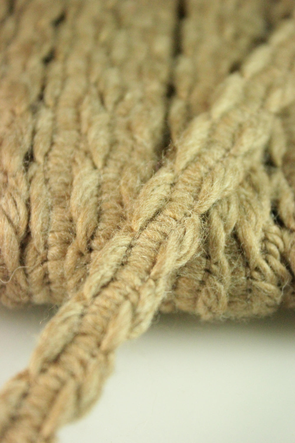 Pasmanterie  Tricotata Din Lana, 16mm, Bej