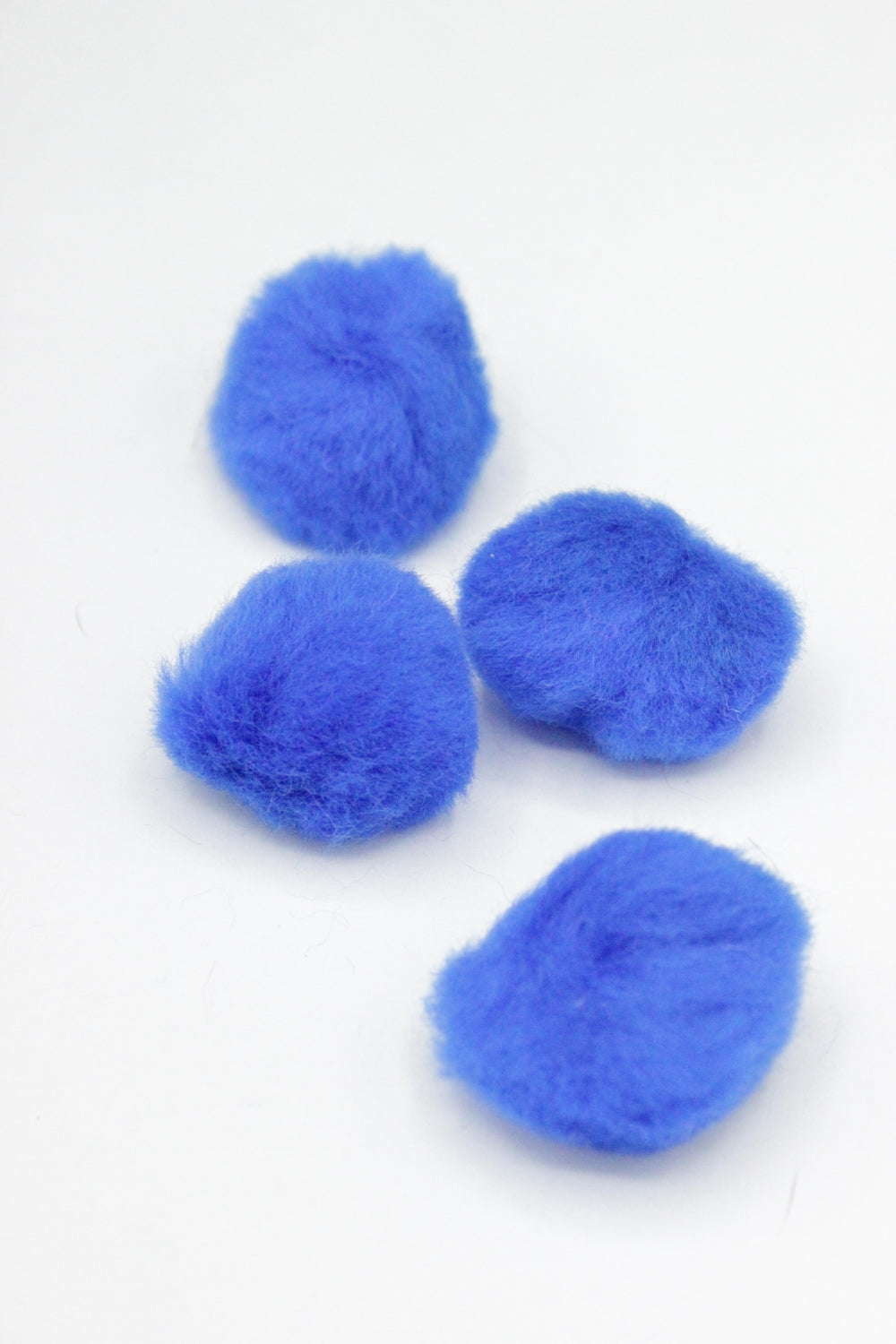Pompon Blana Artificiala, 25mm, Albastru, (10buc)