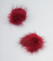 Pompon Blana Naturala, 25mm, Rosu