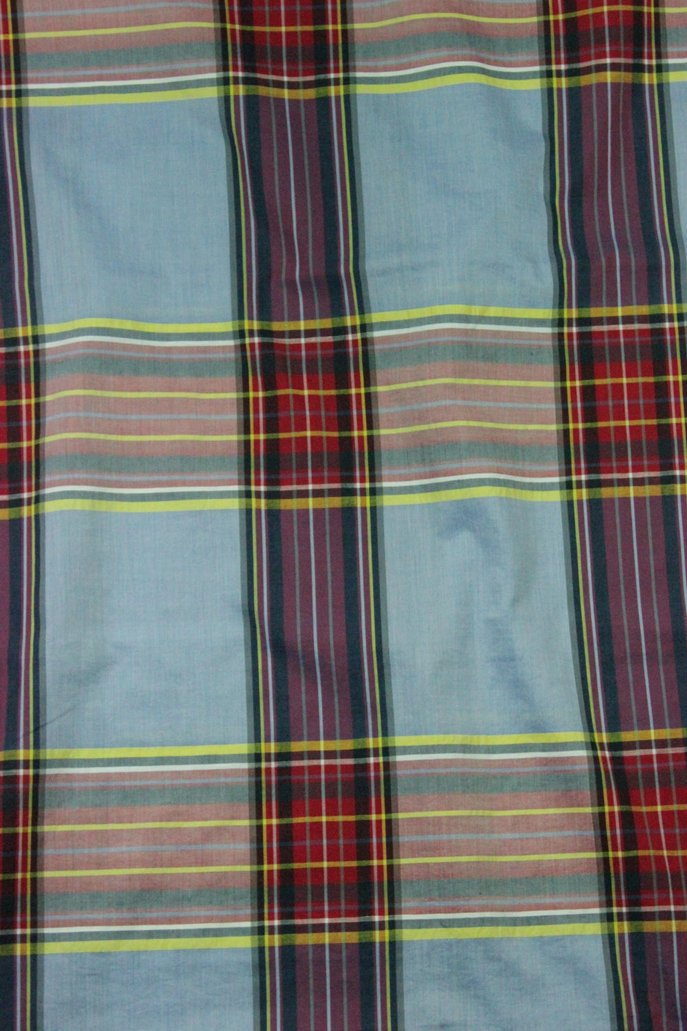 Poplin Bleu In Carouri